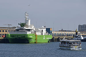 Oostende: servisná loď Otary Groenewind z roku 2021, 14.8.2024 Oostende