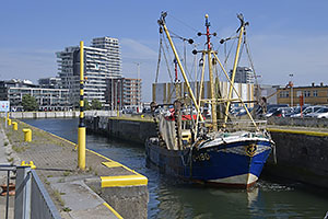 Oostende: rybárska loď O.190 Renilde, 14.8.2024 Oostende