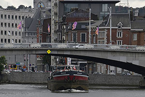 Liege: riečna nákladná loď Uranyum, 16.8.2024 Liege