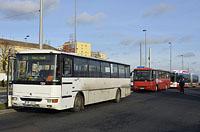 Praha: Karosa C 954.1360 #1309 a Karosa C954.1360 #1253 (ex SAD Banská Bystrica), 23.11.2017 MHD Praha