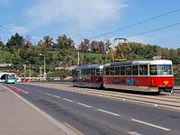 Praha: súprava T3 na Štefánikovom moste, 9.10.2010 MHD Praha