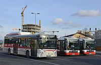 Praha: Irisbus Citelis 12M CNG #8844, SOR NB18 #6900 a SOR NB12 #3693, 23.11.2017 MHD Praha