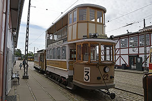 Jystrup: Sporvejsmuseet Skjoldenæsholm, električka KS 22 (Københavns Sporveje), vyrobená F.C. Schultz v roku 1900, 24.7.2022 Sporvejsmuseet