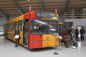 Jystrup: Sporvejsmuseet Skjoldenæsholm, Volvo B10BLE-63 #AD 1425 (Arriva Danmark) z roku 2001, 24.7.2022 Sporvejsmuseet