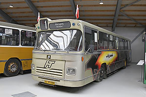 Jystrup: Sporvejsmuseet Skjoldenæsholm, Leyland-DAB #HT 428 (Hovedstadsområdets Trafikselskab) z roku 1969, 24.7.2022 Sporvejsmuseet