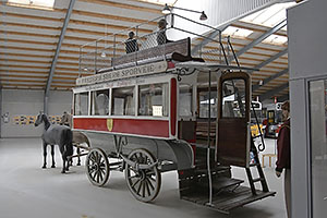 Jystrup: Sporvejsmuseet Skjoldenæsholm, omnibus FS 6 (Frederiksberg Sporveje) vyrobený Elof Jensen eller N. Larsen v roku 1872, 24.7.2022 Sporvejsmuseet