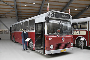 Jystrup: Sporvejsmuseet Skjoldenæsholm, Volvo B 10 M #OB 130 (Odense Bytrafik) z roku 1982, 24.7.2022 Sporvejsmuseet