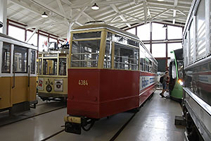 Jystrup: Sporvejsmuseet Skjoldenæsholm, prívesný vozeň HHA 4384 (Hamburger Hochbahn AG) vyrobený Orenstein & Koppel v roku 1957, 24.7.2022 Sporvejsmuseet