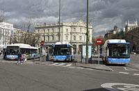 Madrid: MAN NL313F CNG Lion´s City / Burillo #8814, Irisbus Citelis CNG / Noge Cittour #8544 a Irisbus Iveco Cityclass / Castrosua CS 40 City II #8230, 9.3.2016 Madrid