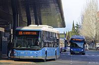 Madrid: Mercedes-Benz O 530 CNG / BredaMenarinibus Avancity + a Irisbus Iveco Cityclass / Castrosua CS 40 City II, 9.3.2016 Madrid