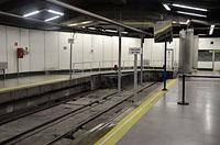 Madrid: stanica metra Príncipe Pío na linke R (Ramal), 9.3.2016 Madrid