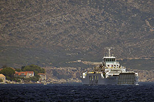 Orebić: trajekt Jadrolinija Sveti Krševan z roku 2004, 19.7.2024 Orebić