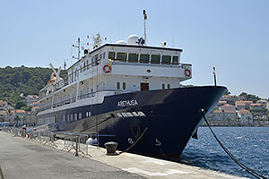 Korčula: výletná loď M/V Arethusa, 19.7.2024 Korčula