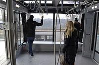 Luxemburg: pozemná lanovka Pfaffenthal - Kirchberg, 19.2.2018 Luxemburg