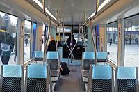 Luxemburg: interiér CAF Urbos 3 Luxemburg, 19.2.2018 Luxemburg