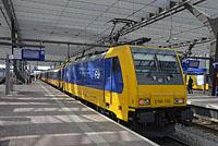 Rotterdam: Bombardier TRAXX na Intercity direct, 3.4.2017 vlaky v Holandsku