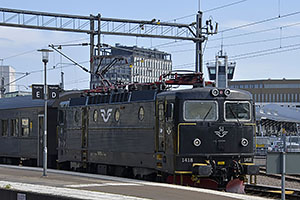 Kalmar: lokomotíva ASEA SJ Rc6 #1418, 22.7.2022 Kalmar