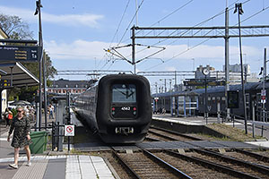 Kalmar: elektrická jednotka Bombardier Littera X31K, Öresundståg X31K, 22.7.2022 Kalmar