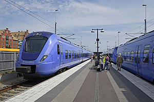 Trelleborg: Alstom Coradia Nordic Pågatåg X61, 25.7.2022 Trelleborg