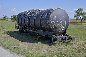 Kittsee: zvyšky nákladného vlaku, ktorý sa vykoľajil pri Kittsee, 17.9.2023 Kittsee