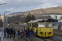 Krupina: 813.102 ZSSK v 1. deň obnovenia trate Zvolen - Šahy, 2.1.2019 Krupina