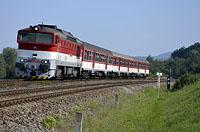 Zvolenská Slatina: 754 ZSSK, 31.8.2015 Zvolenska Slatina