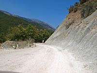 Albánsko: cesta SH75 medzi Përmet a Këlcyrë, 21.8.2012 Albansko