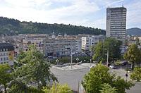 Gabrovo: pohľad na centrum, 10.8.2015 Gabrovo