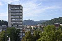 Gabrovo: pohľad na centrum, 10.8.2015 Gabrovo
