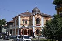 Pazardžik: ulica Otec Paisij, 9.8.2015 Bulharsko, Pazardzik