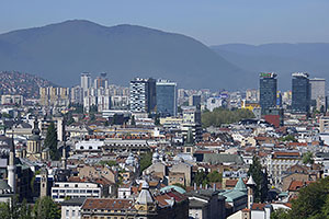 Sarajevo: výhľad na mesto, 28.4.2024 Sarajevo