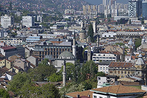 Sarajevo: výhľad na mesto, 28.4.2024 Sarajevo