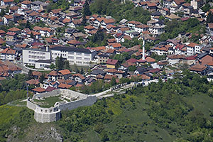 Sarajevo: výhľad na mesto z vrchu Vidikovac, Bijela tabija, 28.4.2024 Sarajevo