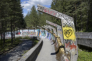 Sarajevo: bobová dráha, zimné olympijské hry 1984, 28.4.2024 Sarajevo