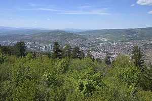 Sarajevo: Bistrik Kula, výhľad na mesto, 28.4.2024 Sarajevo