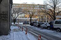 Bratislava: cyklocesta Dulovo námestie, 15.1.2017 Bratislava