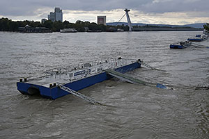 Bratislava: vysoký Dunaj, 17.9.2024 Bratislava