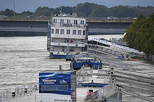Bratislava: vysoký Dunaj, 17.9.2024 Bratislava