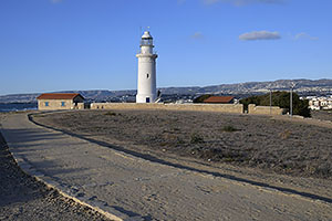 Pafos: archeologický park Pafos, maják Pafos, 20.11.2023 Pafos