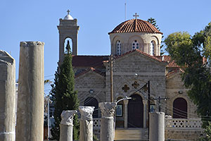 Pafos: ranokresťanská bazilika Chrysopolitissa, Panagia Theoskepasti, 21.11.2023 Pafos