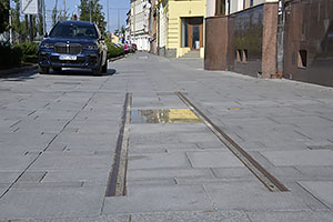 Český Těšín: Nádražní, trasa tešínskej električky, 5.10.2023 Cesky tesin