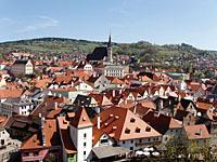 Cesky Krumlov: pohlad na vnutorne mesto, 21.4.2007 Cesky Krumlov