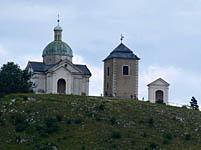 Mikulov: svatý kopeček - kostol sv. Šebastiána a zvonica, 5.7.2013 Mikulov