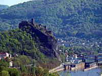 Ústí nad Labem: hrad Střekov a Masarykovo vzdúvadlo, 1.5.2012 Ústí nad Labem