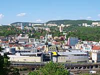 Ústí nad Labem: centrum z Větruše, 1.5.2012 Ústí nad Labem