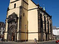 Ústí nad Labem: Kostel Nanebevzetí Panny Marie (so šikmou vežou), 1.5.2012 Ústí nad Labem
