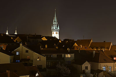 Znojmo: vyhliadka od pivovaru na centrum, 26.3.2022 Znojmo