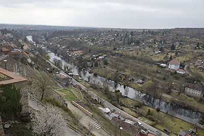 Znojmo: údolie rieky Dyje, 27.3.2022 Znojmo