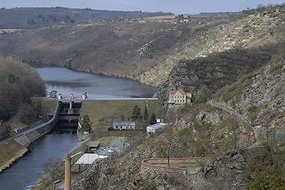 Znojmo: vodní elektrárna Znojmo, 27.3.2022 Znojmo