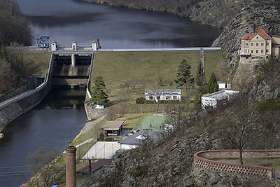 Znojmo: vodní elektrárna Znojmo, 27.3.2022 Znojmo